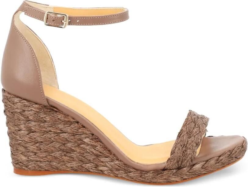 Castañer Berna 258 espadrilles met sleehak Bruin