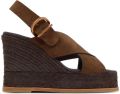 Castañer Betina C suède sandalen met sleehak Bruin - Bruin