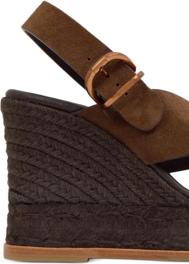 Castañer Betina C suède sandalen met sleehak Bruin - Foto 3