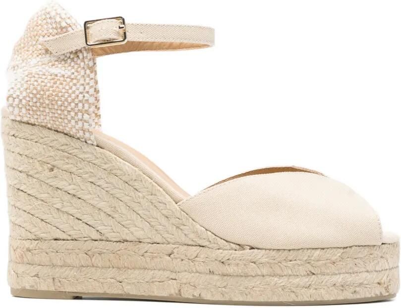Castañer Bianca espadrilles met enkelbandje Beige
