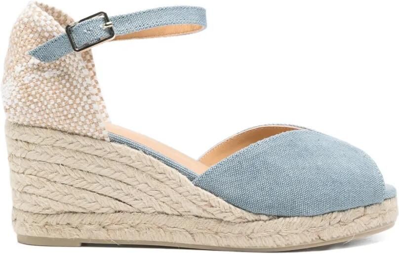 Castañer Bianca espadrilles met sleehak Blauw