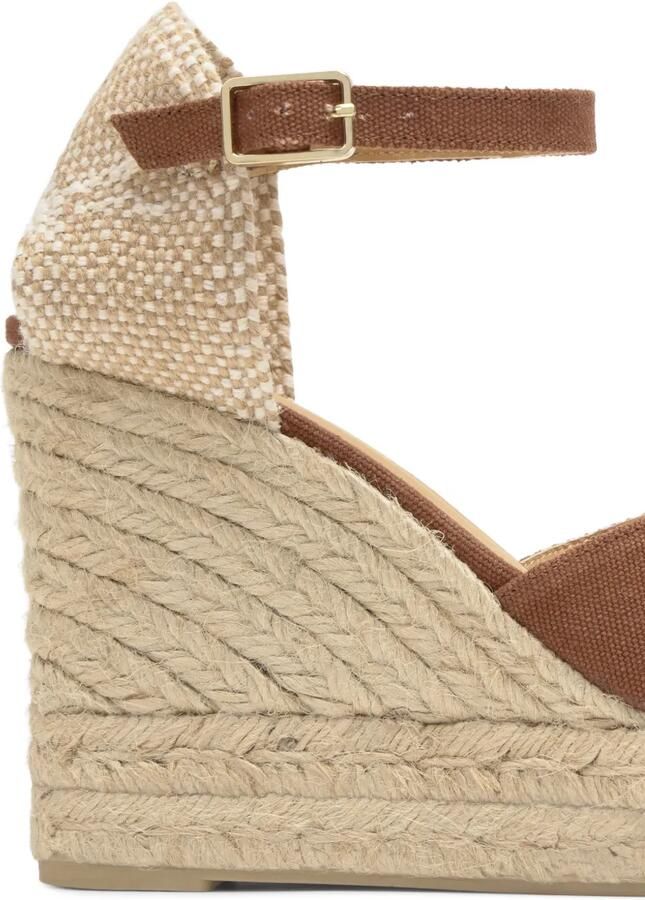 Castañer Bianca espadrilles met sleehak Bruin - Foto 3