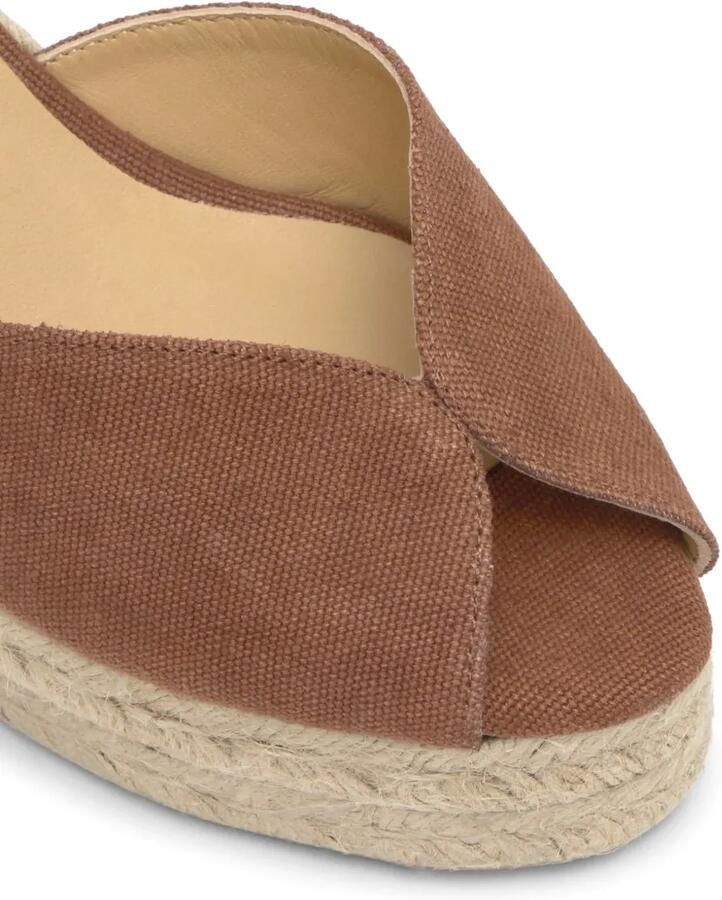 Castañer Bianca espadrilles met sleehak Bruin - Foto 2