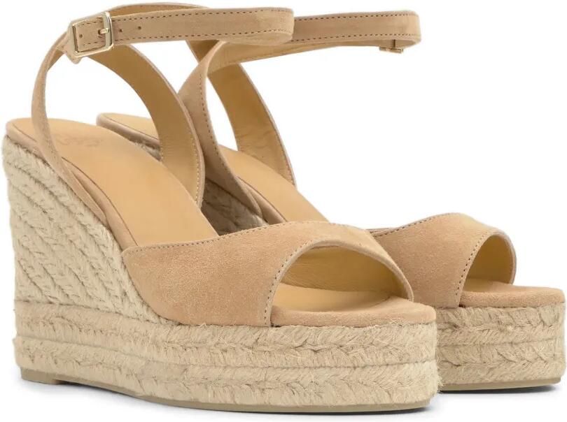 Castañer Blair suède sandalen met sleehak Beige - Foto 3