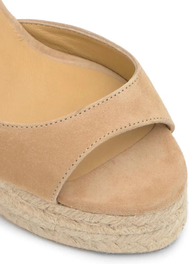 Castañer Blair suède sandalen met sleehak Beige - Foto 2