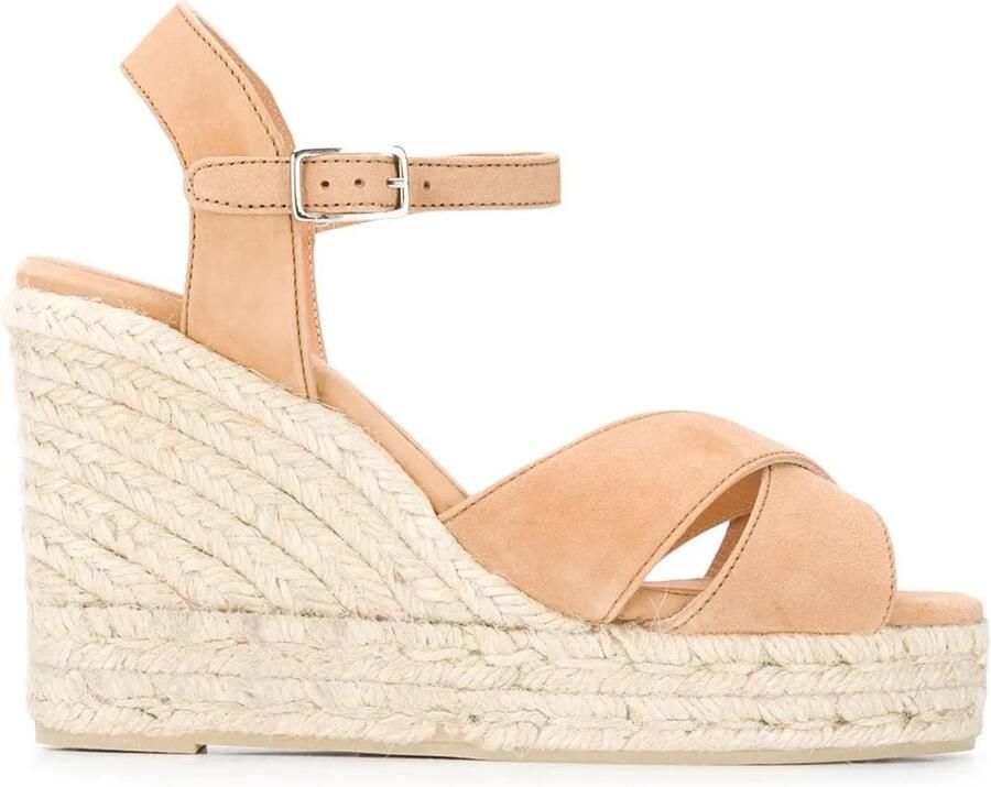 Castañer Blaudell espadrilles met sleehak Beige