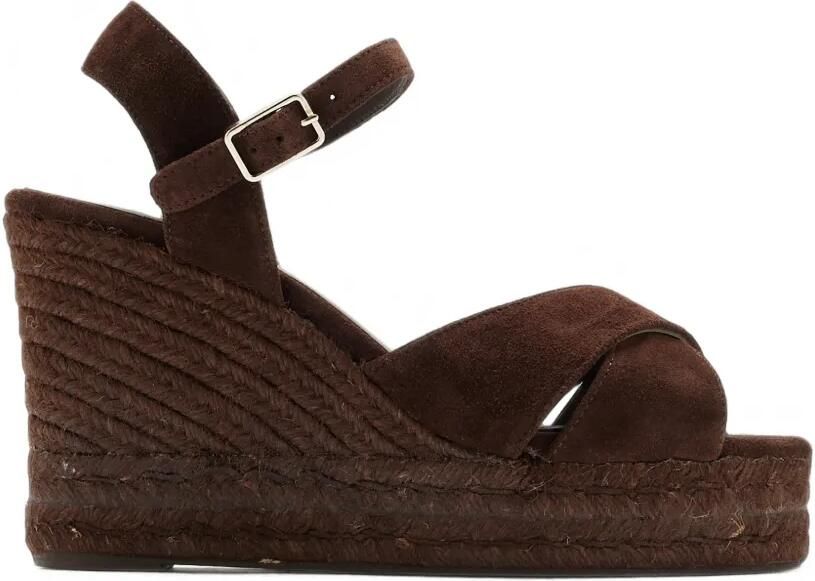 Castañer Blaudell suède espadrilles Bruin