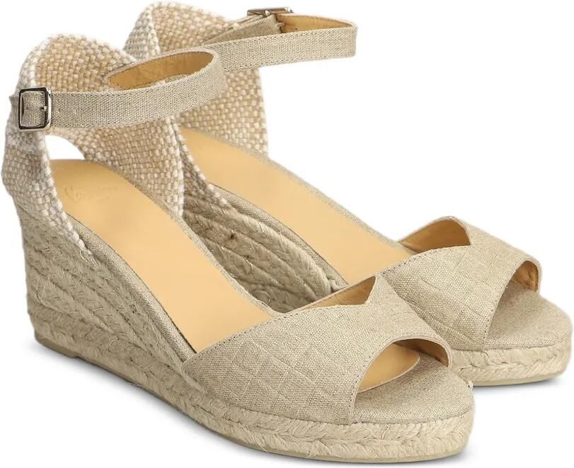 Castañer Blaudi sandalen met sleehak en gespsluiting Beige - Foto 4