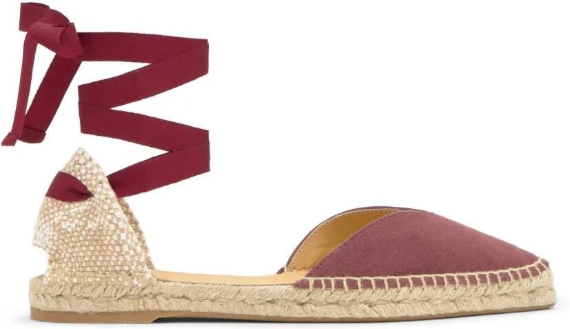 Castañer Brava espadrilles met veters Rood