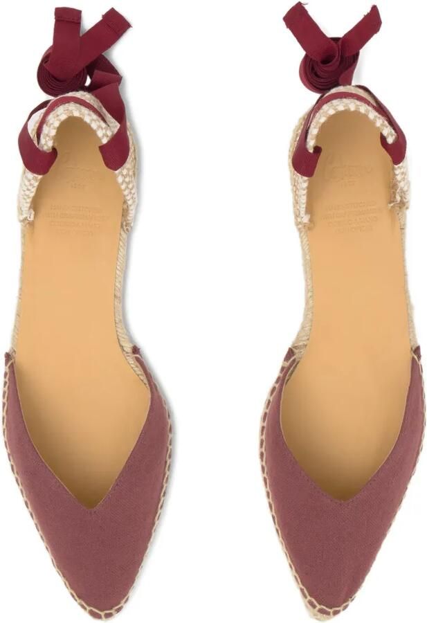 Castañer Brava espadrilles met veters Rood - Foto 4