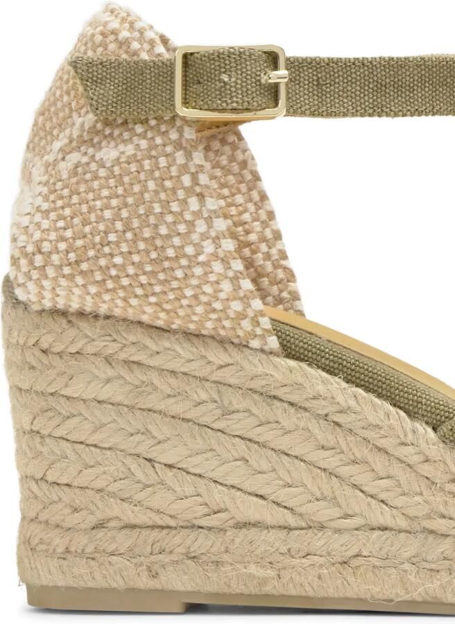 Castañer Bruna espadrilles met sleehak Groen - Foto 3