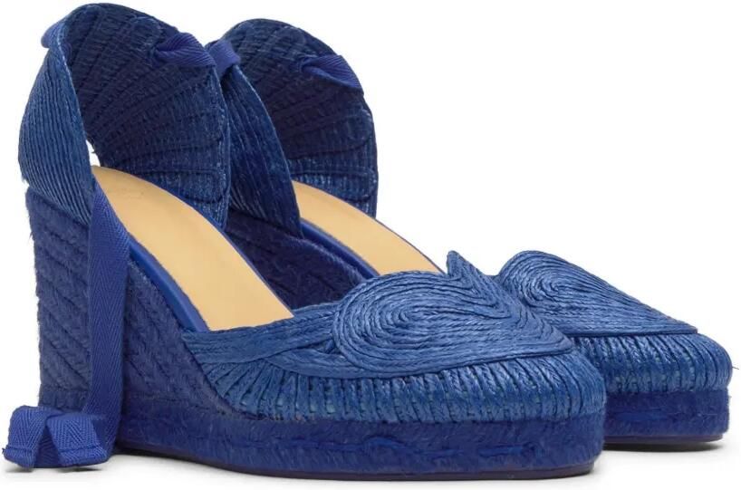 Castañer Cacia espadrilles met sleehak en hartpatroon Blauw - Foto 5