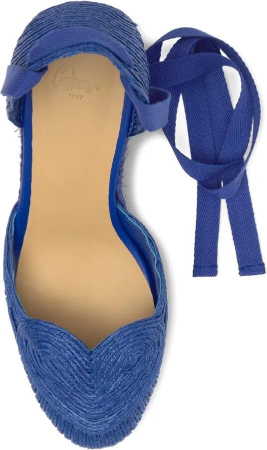 Castañer Cacia espadrilles met sleehak en hartpatroon Blauw - Foto 4