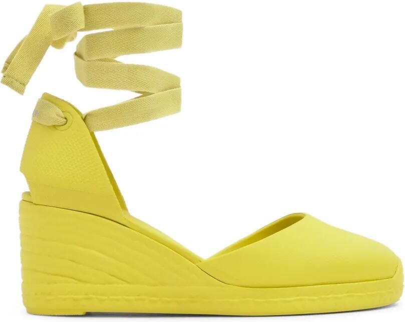 Castañer Careen espadrilles met strik Geel