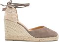 Castañer Carina espadrilles met ha Bruin - Bruin