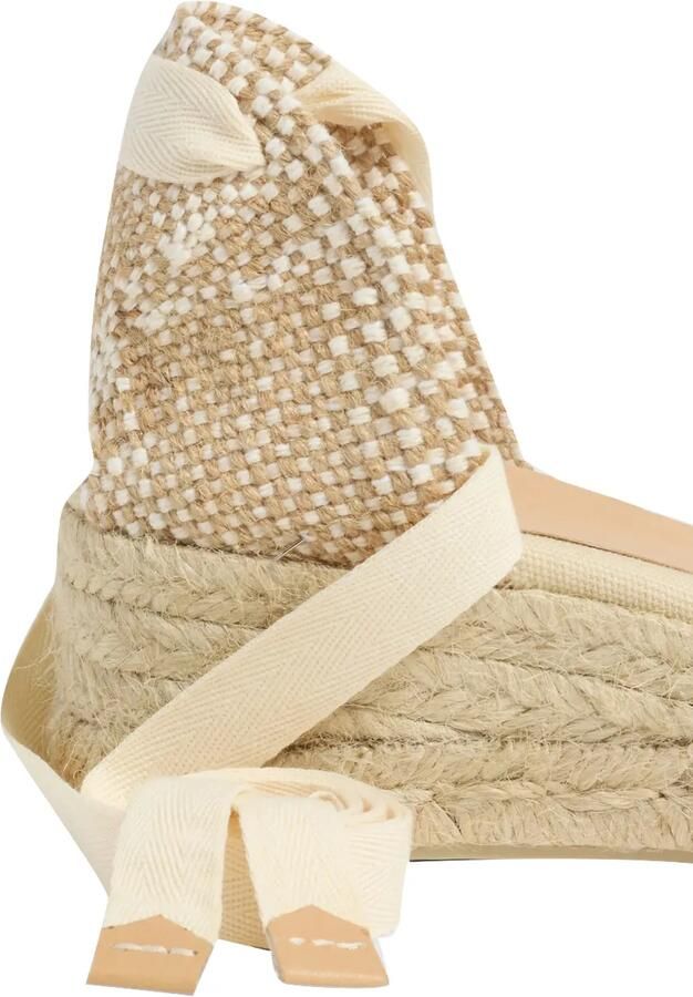 Castañer Carina espadrilles met sleehak Beige - Foto 3