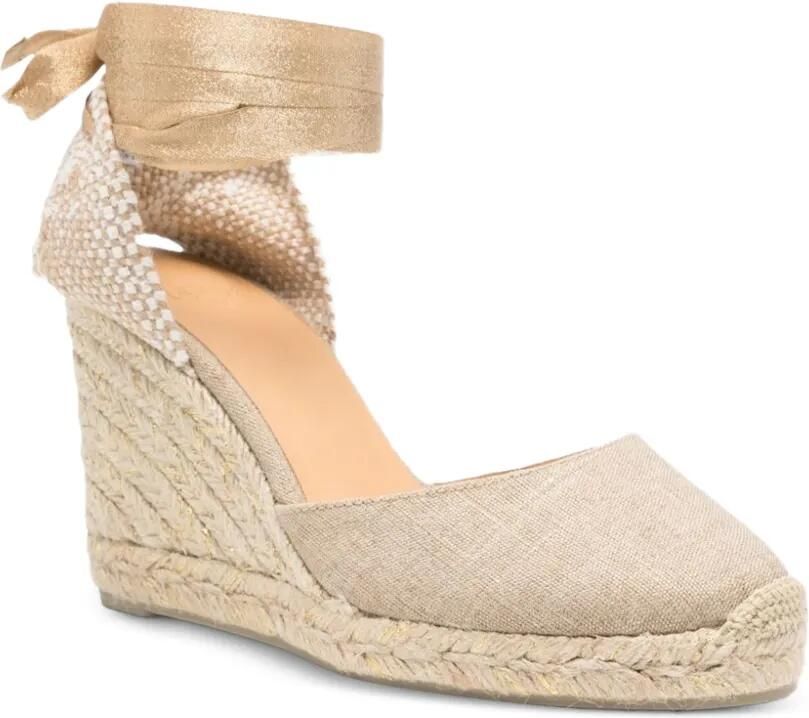 Castañer Carina espadrilles met sleehak Beige - Foto 2