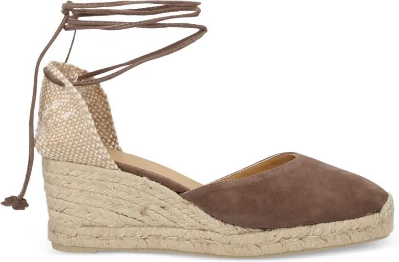 Castañer Carina espadrilles met sleehak Bruin