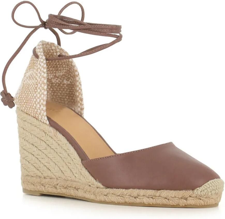 Castañer Carina espadrilles met sleehak Bruin - Foto 2
