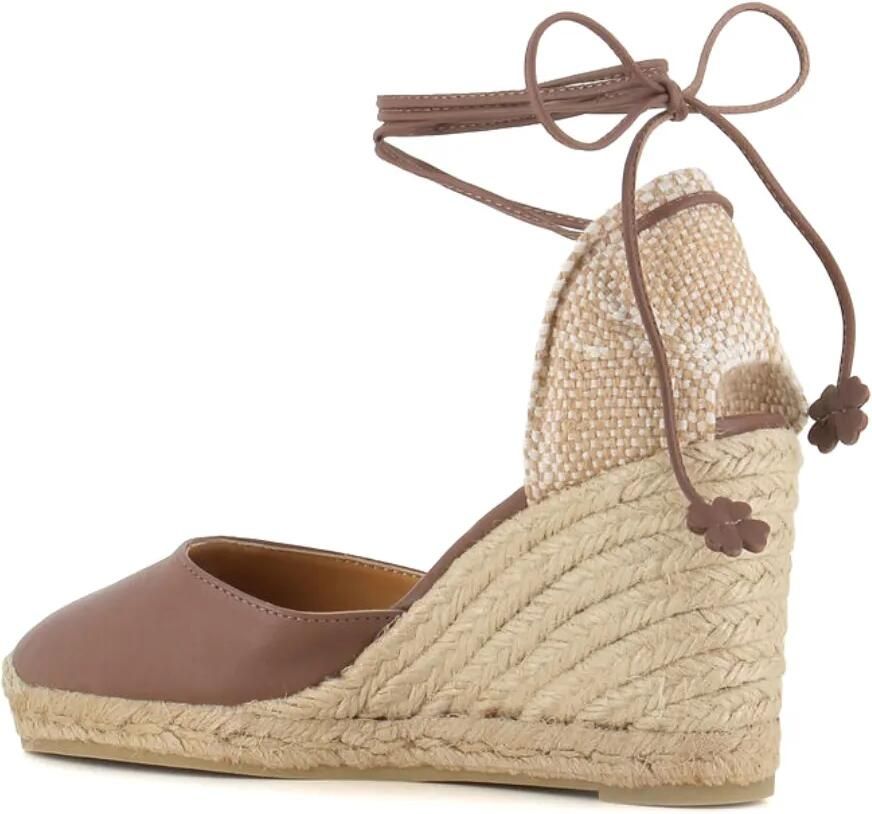 Castañer Carina espadrilles met sleehak Bruin - Foto 3