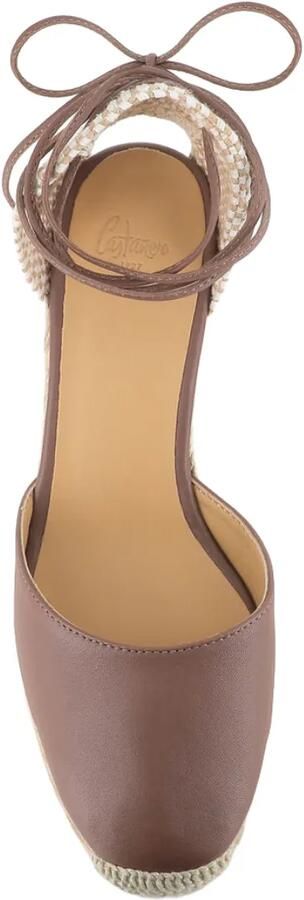 Castañer Carina espadrilles met sleehak Bruin - Foto 5