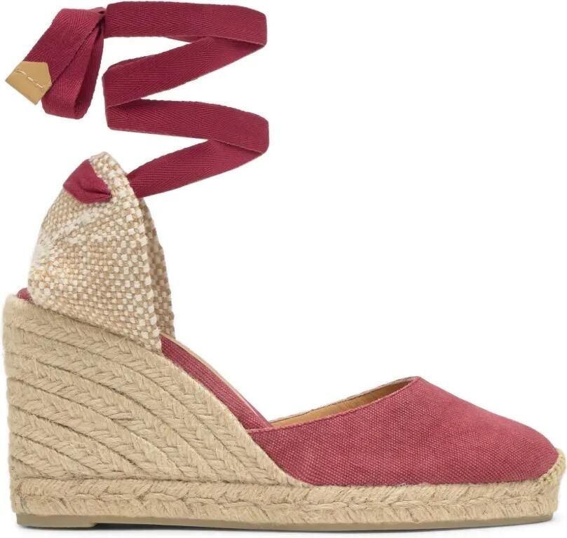 Castañer Carina espadrilles met sleehak Rood