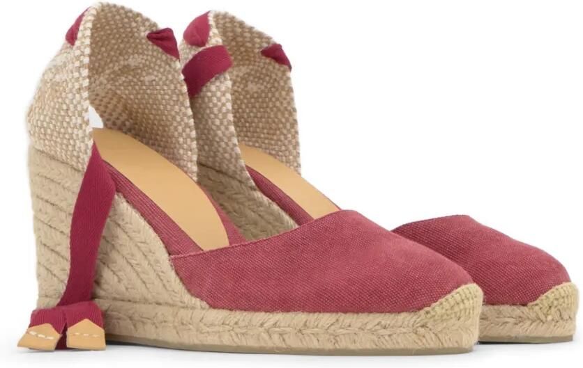 Castañer Carina espadrilles met sleehak Rood - Foto 2