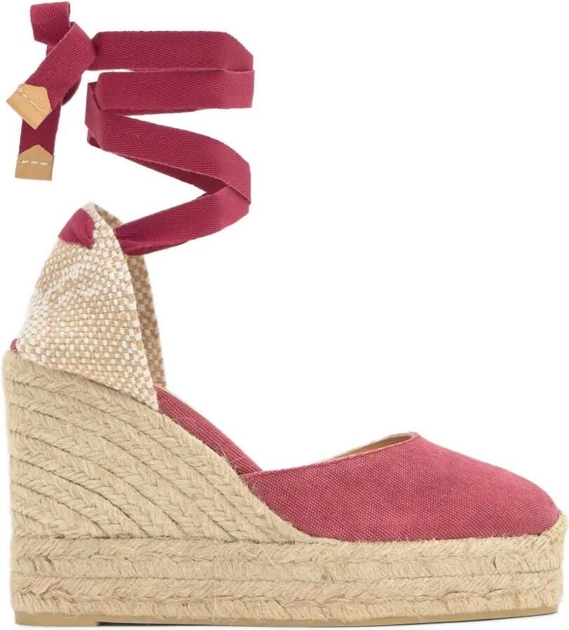 Castañer Carina espadrilles met sleehak Roze