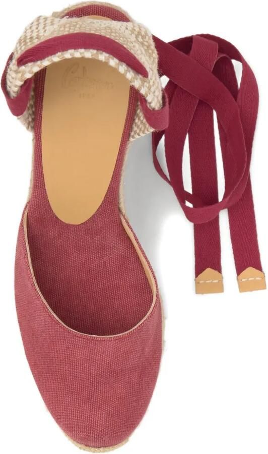 Castañer Carina espadrilles met sleehak Roze - Foto 4