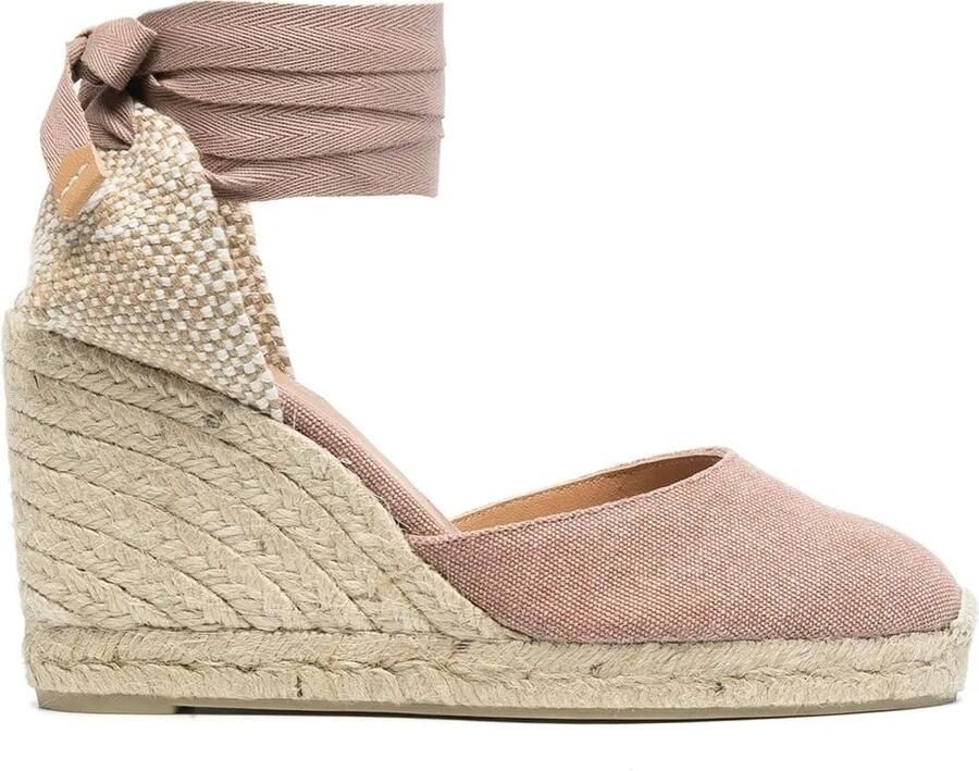 Castañer Carina espadrilles met sleehak Roze