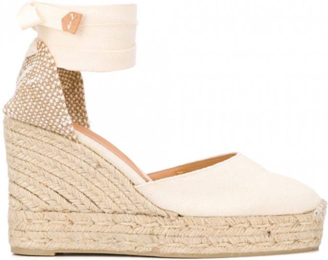 Castañer Carina espadrilles met sleehak Wit