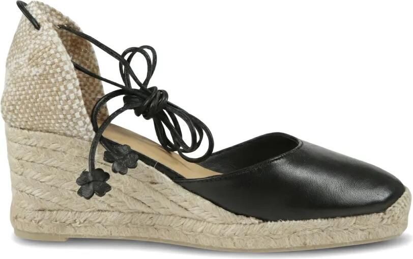 Castañer Carina espadrilles met sleehak Zwart