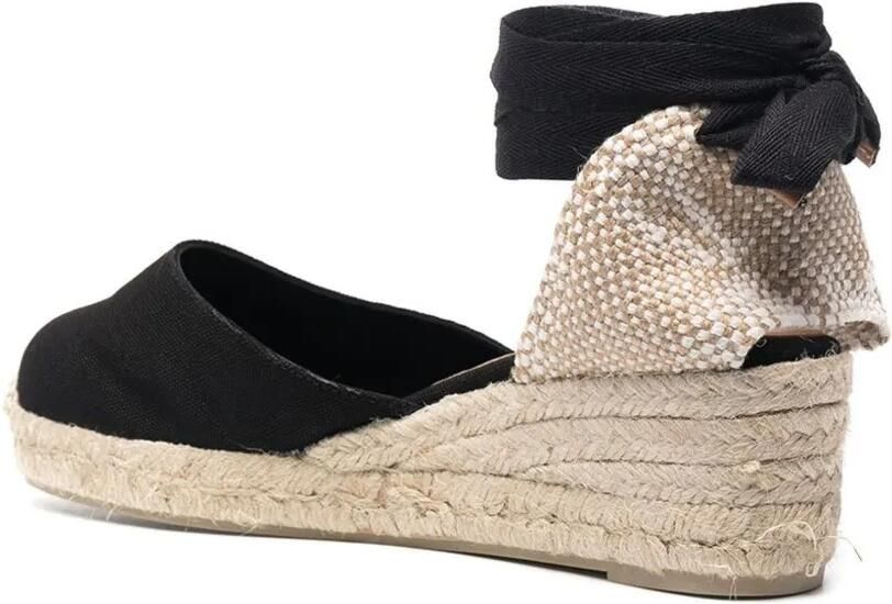 Castañer Carina espadrilles met sleehak Zwart - Foto 3