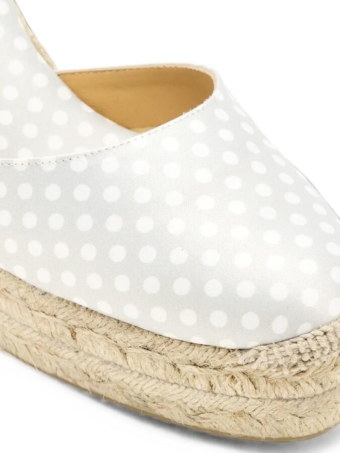 Castañer Carina espadrilles met stippen en sleehak Grijs - Foto 3