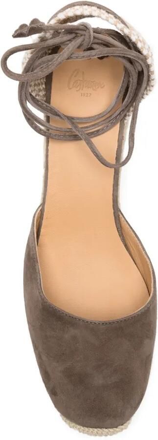 Castañer Carina espadrilles met striksluiting Bruin
