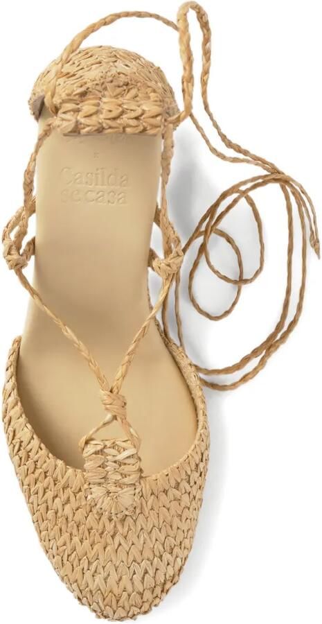 Castañer Carly gevlochten espadrilles Beige - Foto 5