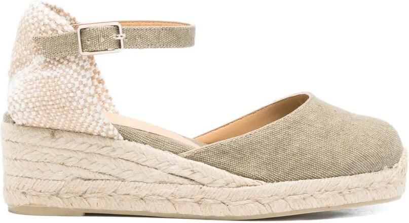 Castañer Carol espadrilles met enkelbandje Groen