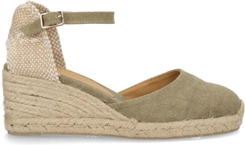 Castañer Carol espadrilles met enkelbandje Groen