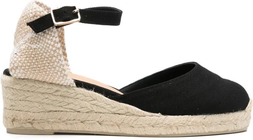 Castañer Carol espadrilles met enkelbandje Zwart