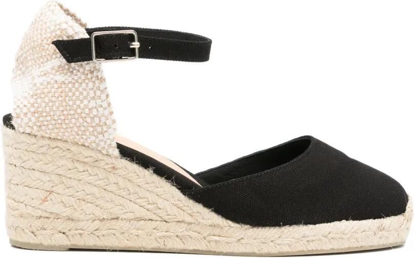 Castañer Carol espadrilles met enkelbandje Zwart