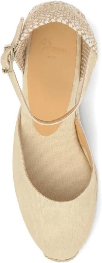 Castañer Carol espadrilles met sleehak Beige - Foto 5