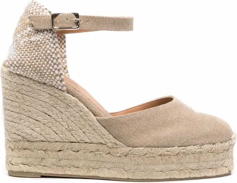 Castañer Carol espadrilles met sleehak Beige
