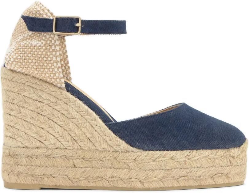 Castañer Carol espadrilles met sleehak Blauw