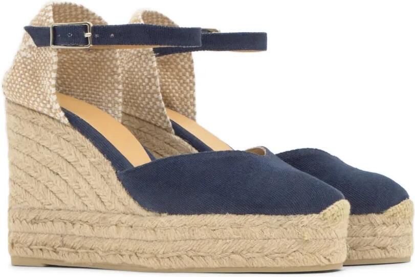 Castañer Carol espadrilles met sleehak Blauw - Foto 4