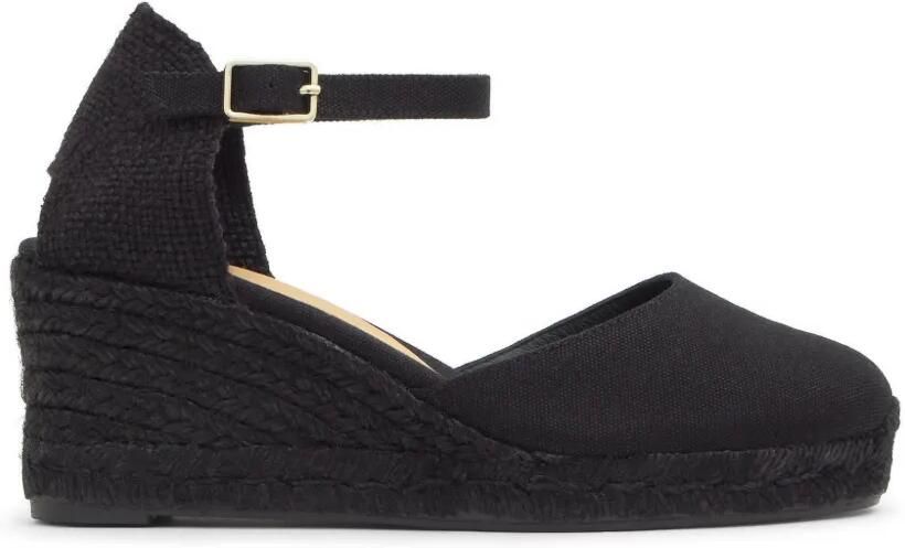 Castañer Carol espadrilles met sleehak Zwart