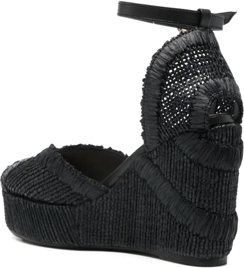 Castañer Charmie espadrilles met plateauzool Zwart