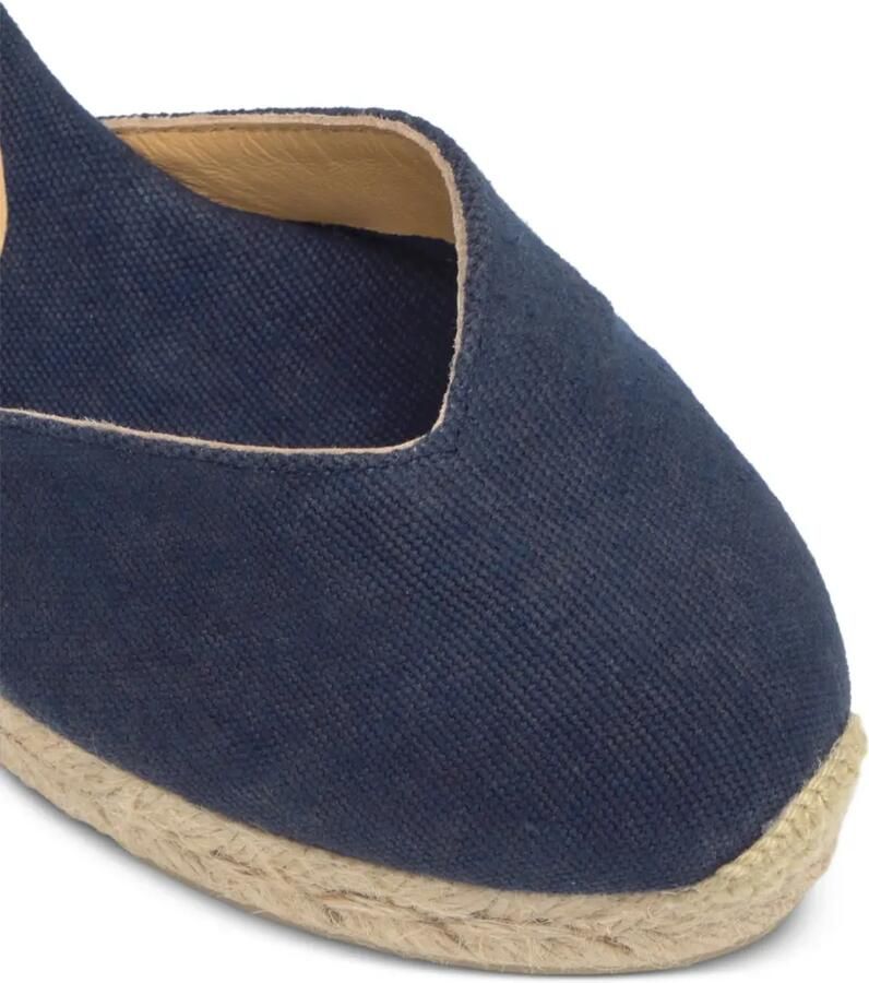 Castañer Chiara canvas espadrilles met sleehak Blauw - Foto 2