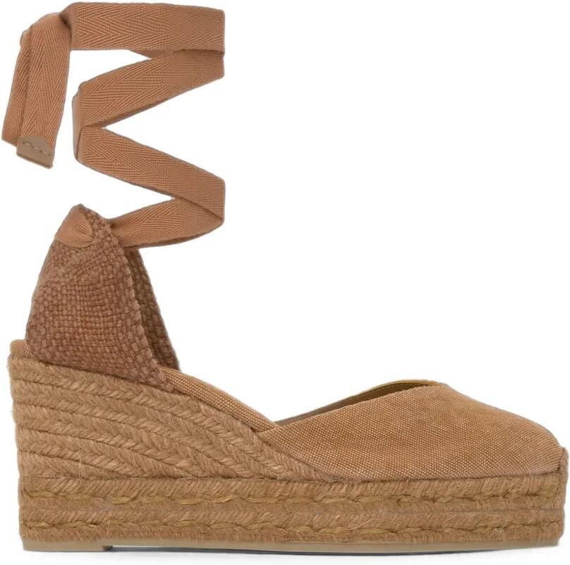 Castañer Chiara espadrilles met sleehak Beige