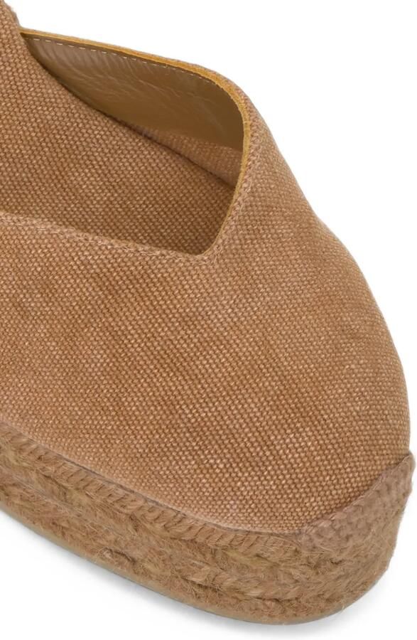 Castañer Chiara espadrilles met sleehak Beige - Foto 3