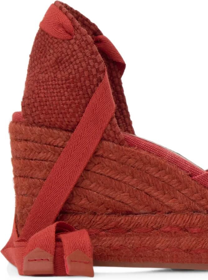 Castañer Chiara espadrilles met sleehak Rood - Foto 2